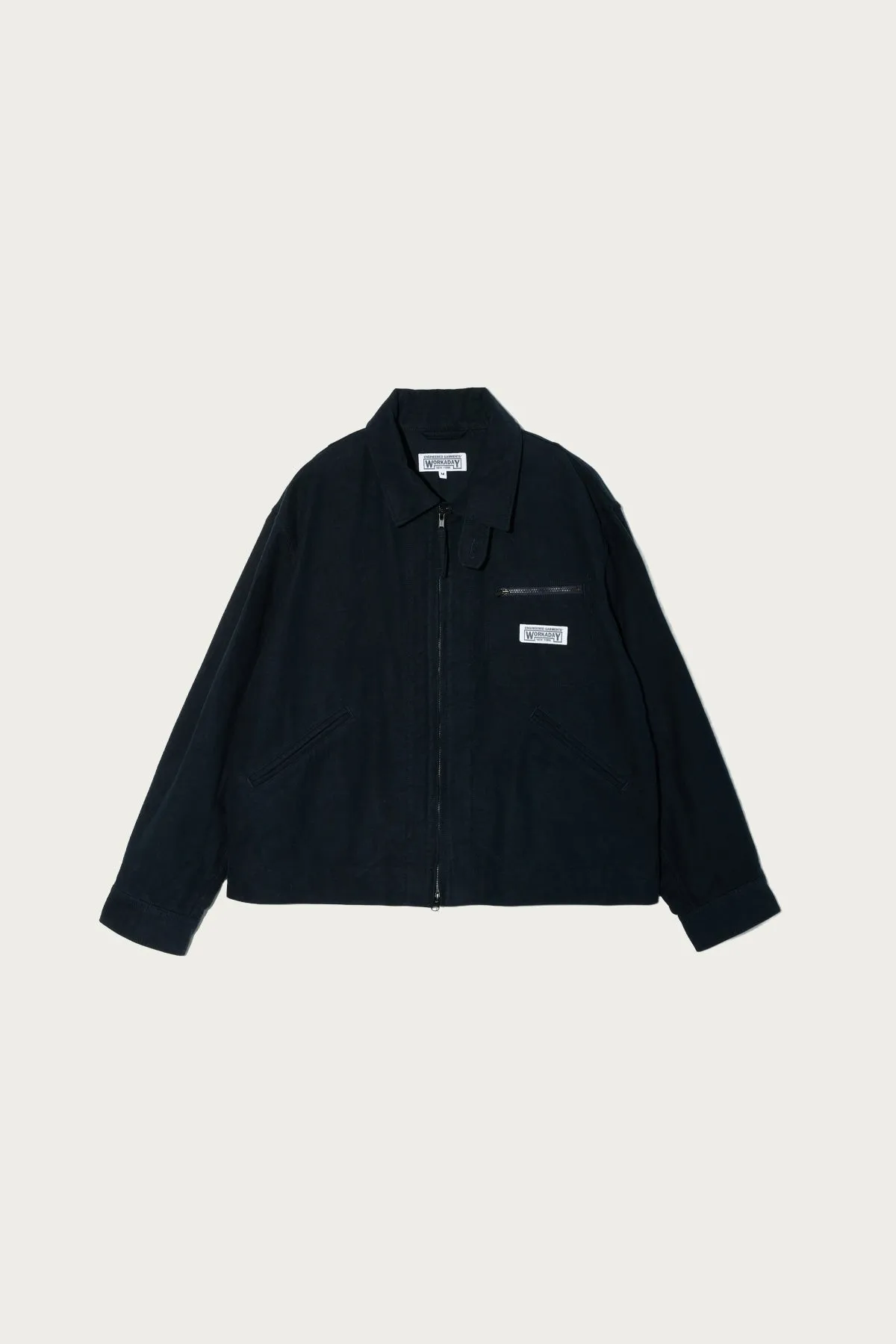 Short Jacket - Dk. Navy Cotton Moleskin sold by Canoe Club