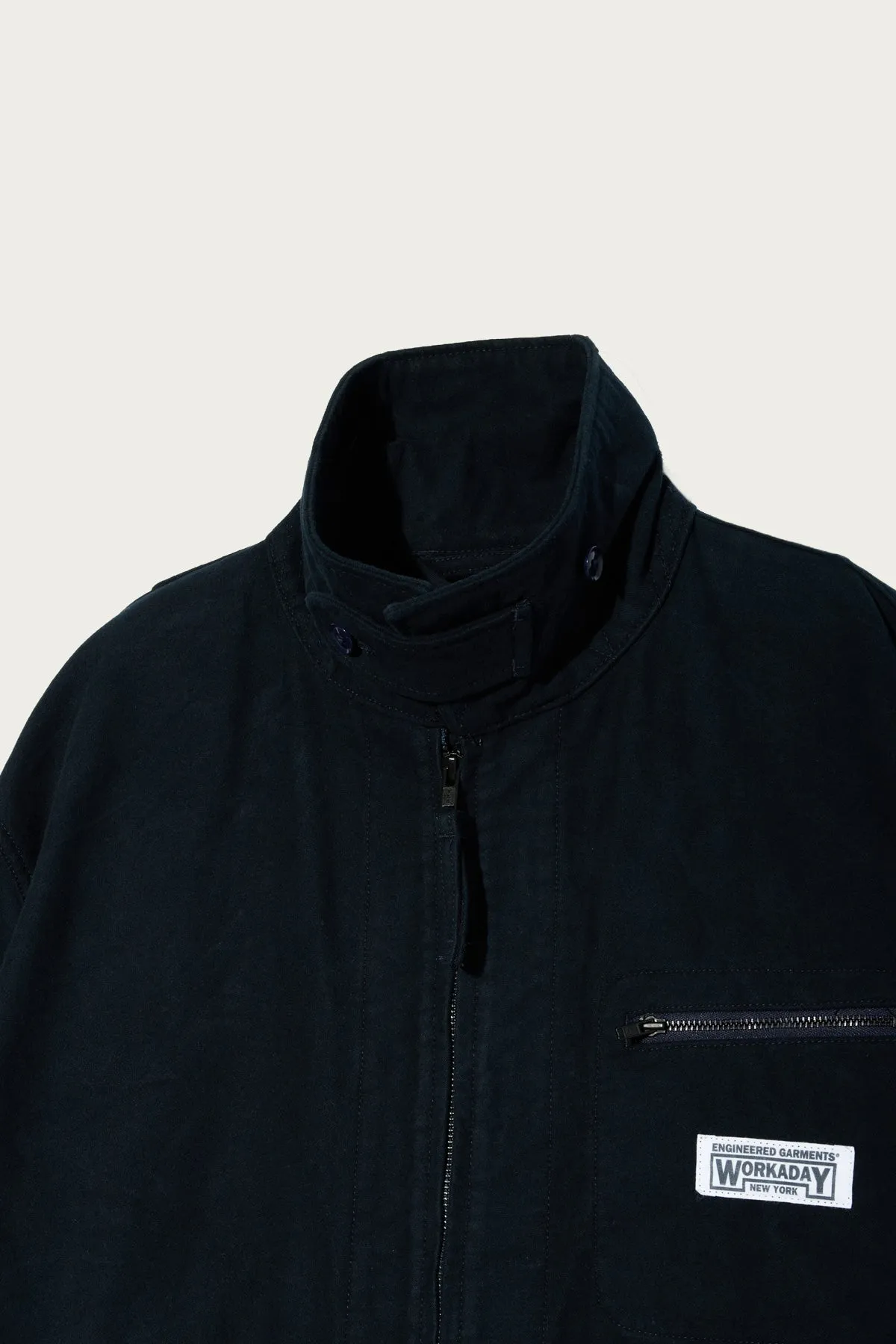 Short Jacket - Dk. Navy Cotton Moleskin sold by Canoe Club product image thumbnail 3