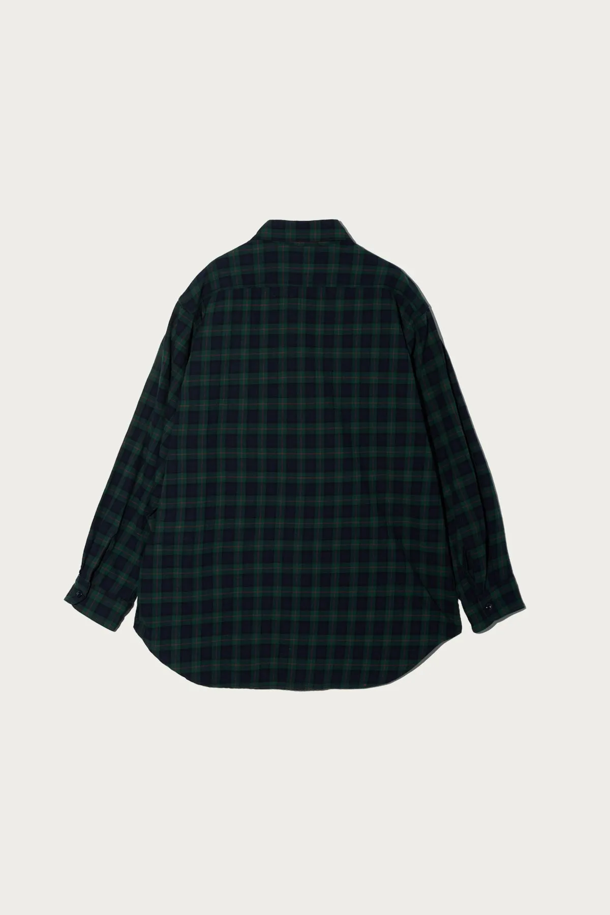 Utility Shirt - Hunter Green Cotton Twill Plaid sold by Canoe Club product image thumbnail 2