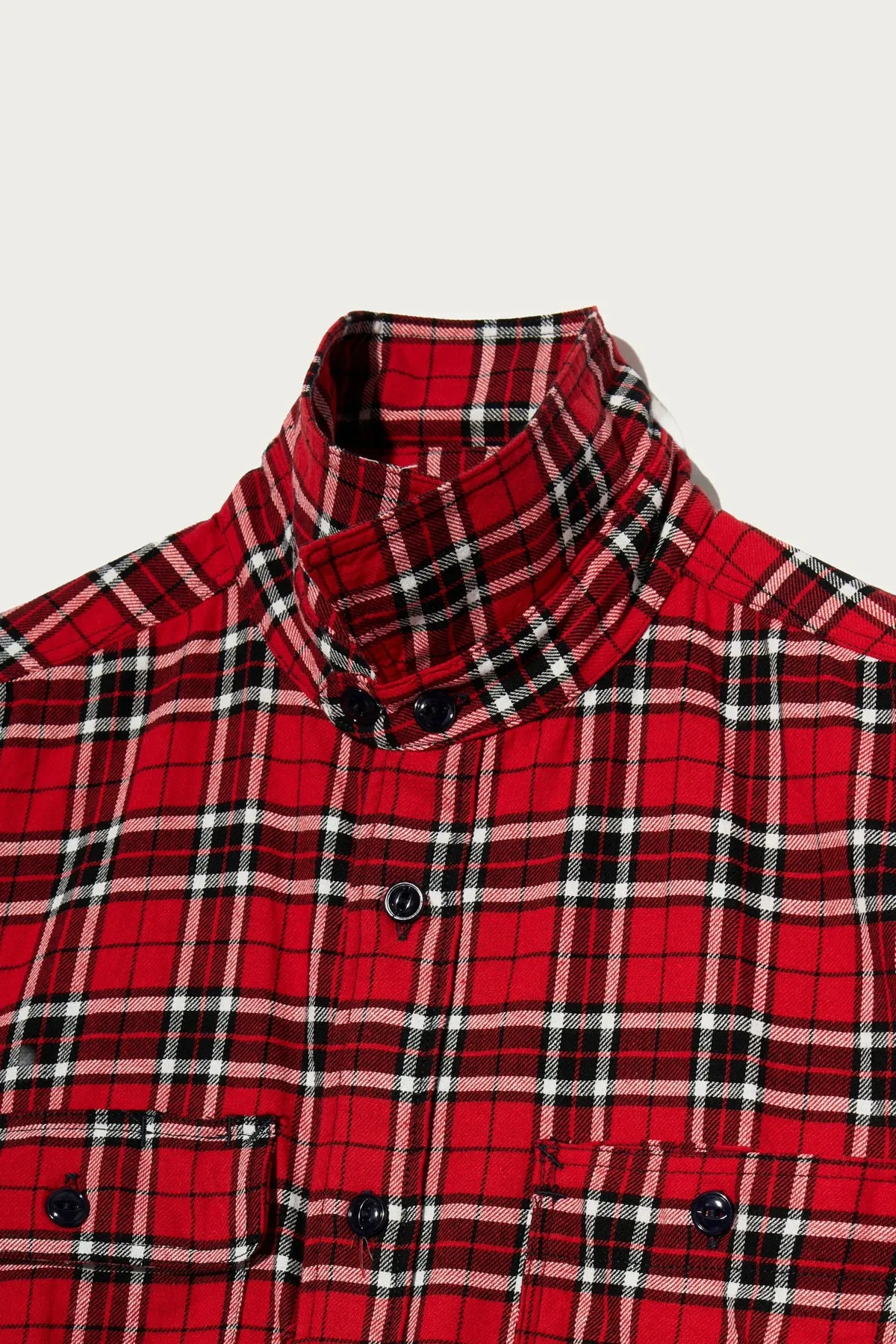 Utility Shirt - Red Cotton Twill Plaid sold by Canoe Club product image thumbnail 3