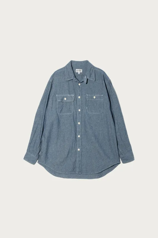 Utility Shirt - Indigo 4.5oz Cotton Chambray sold by Canoe Club
