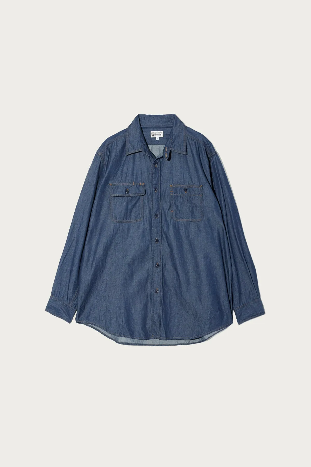 Utility Shirt - Indigo 4.5oz Denim Shirting sold by Canoe Club