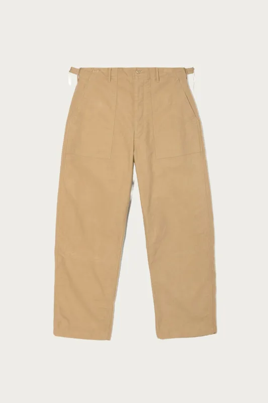 Workaday Fatigue Pant - Camel Cotton Moleskin made by Canoe Club