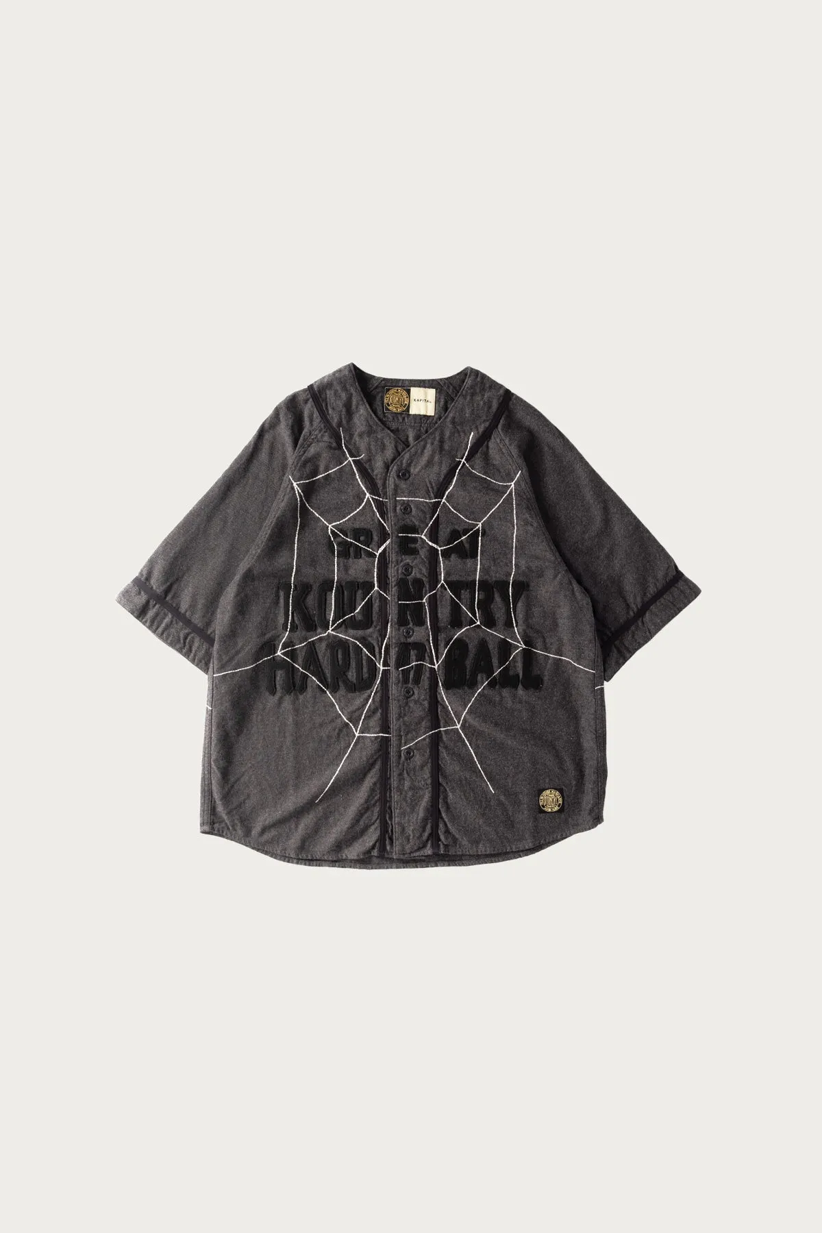Cotton Wool GREAT KOUNTRY Baseball Shirt (KOUNTRY DREAM CATCH Remake) - Dark Grey sold by Canoe Club