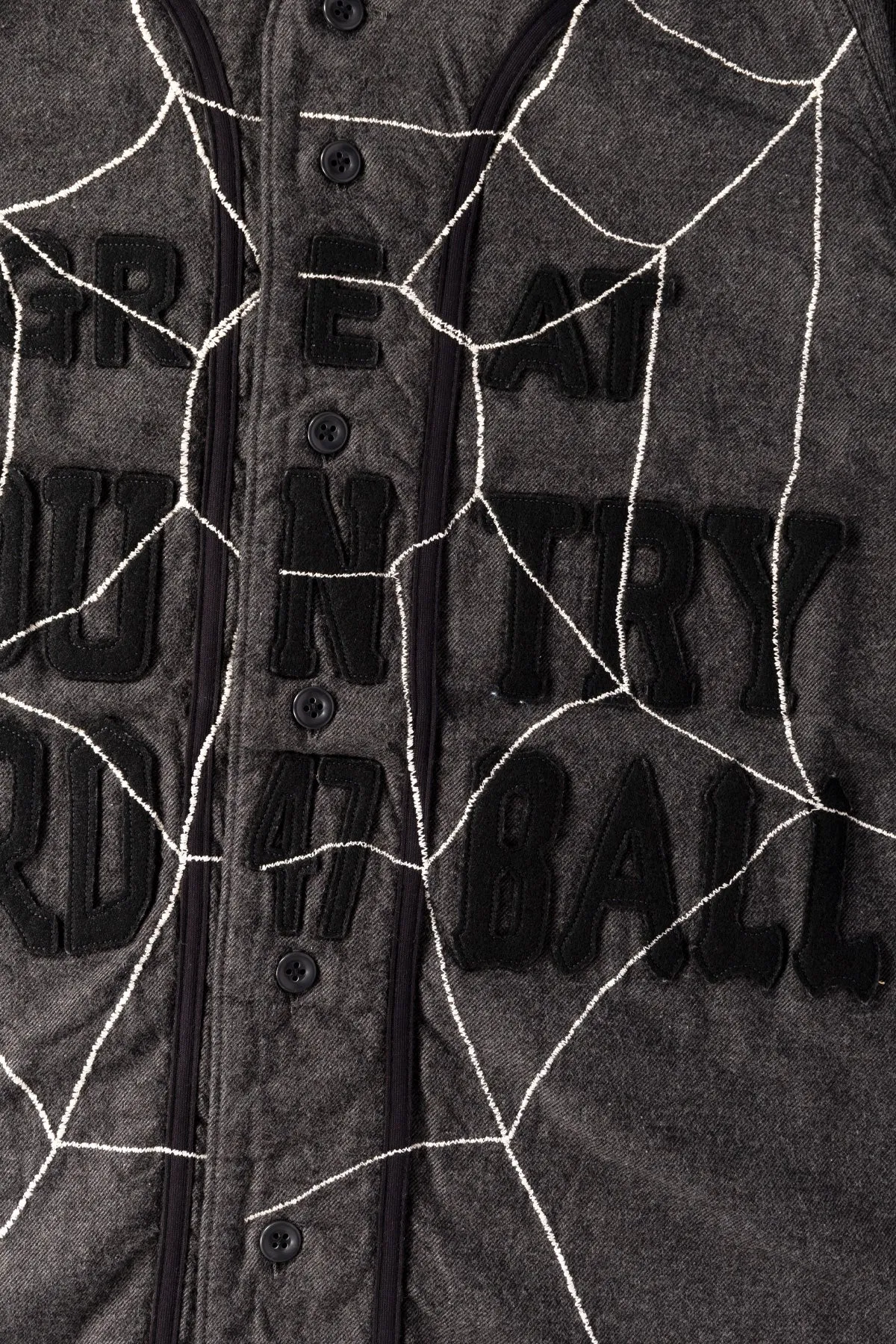 Cotton Wool GREAT KOUNTRY Baseball Shirt (KOUNTRY DREAM CATCH Remake) - Dark Grey sold by Canoe Club product image thumbnail 3