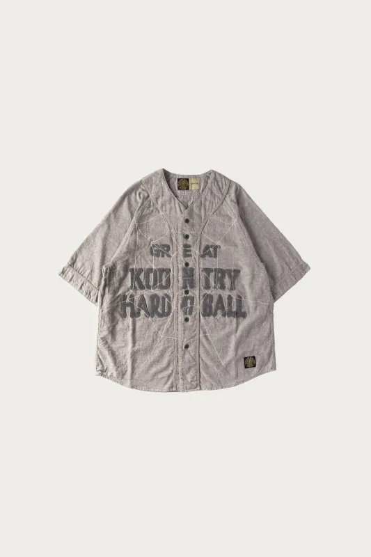 Cotton Wool GREAT KOUNTRY Baseball Shirt (KOUNTRY DREAM CATCH Remake) - Light Grey sold by Canoe Club