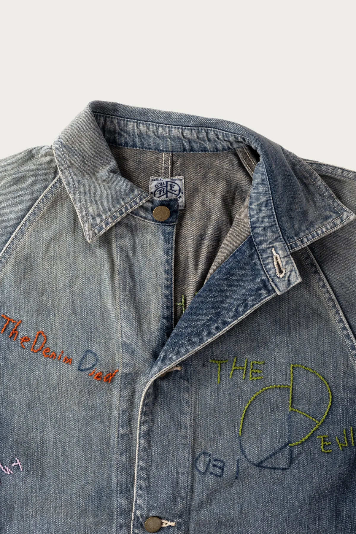 12oz Denim CACTUS Coverall (Memorial Embroidery Model) - Indigo sold by Canoe Club product image thumbnail 2