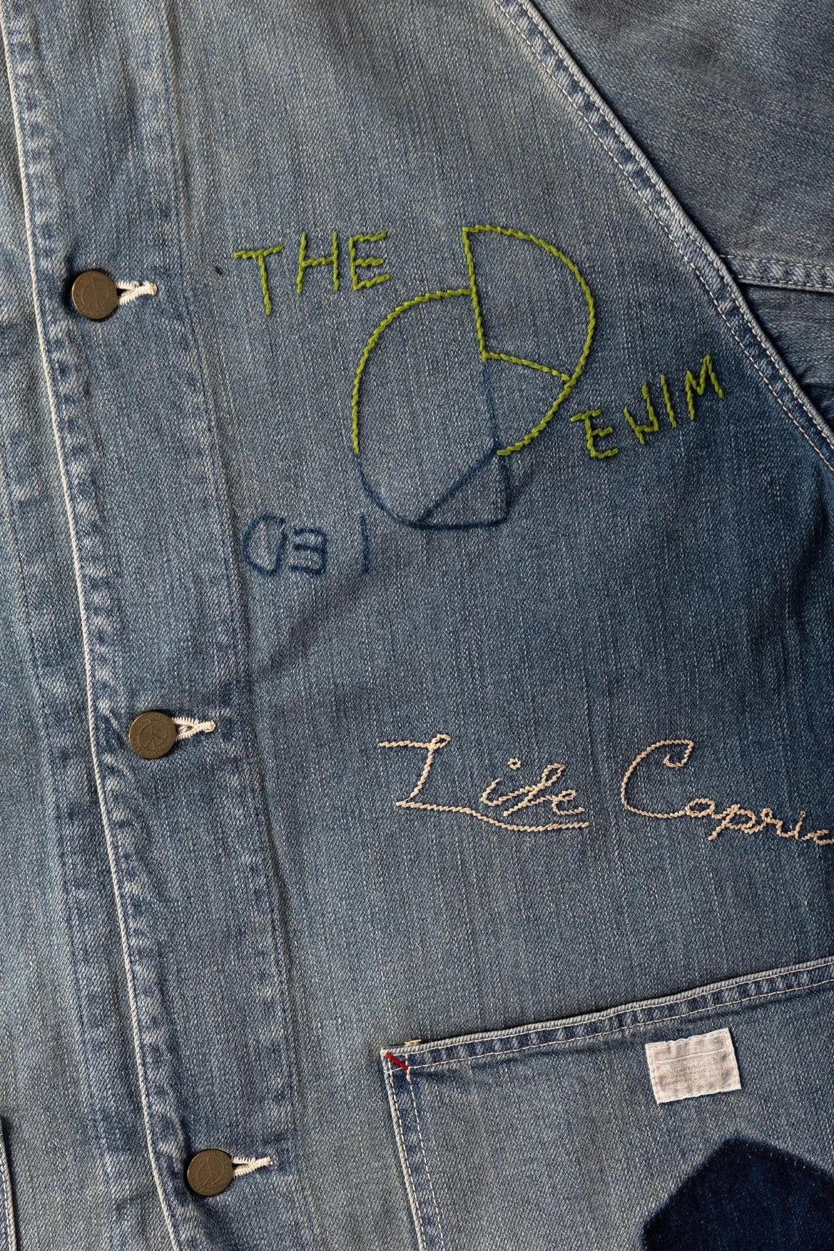 12oz Denim CACTUS Coverall (Memorial Embroidery Model) - Indigo sold by Canoe Club product image thumbnail 3