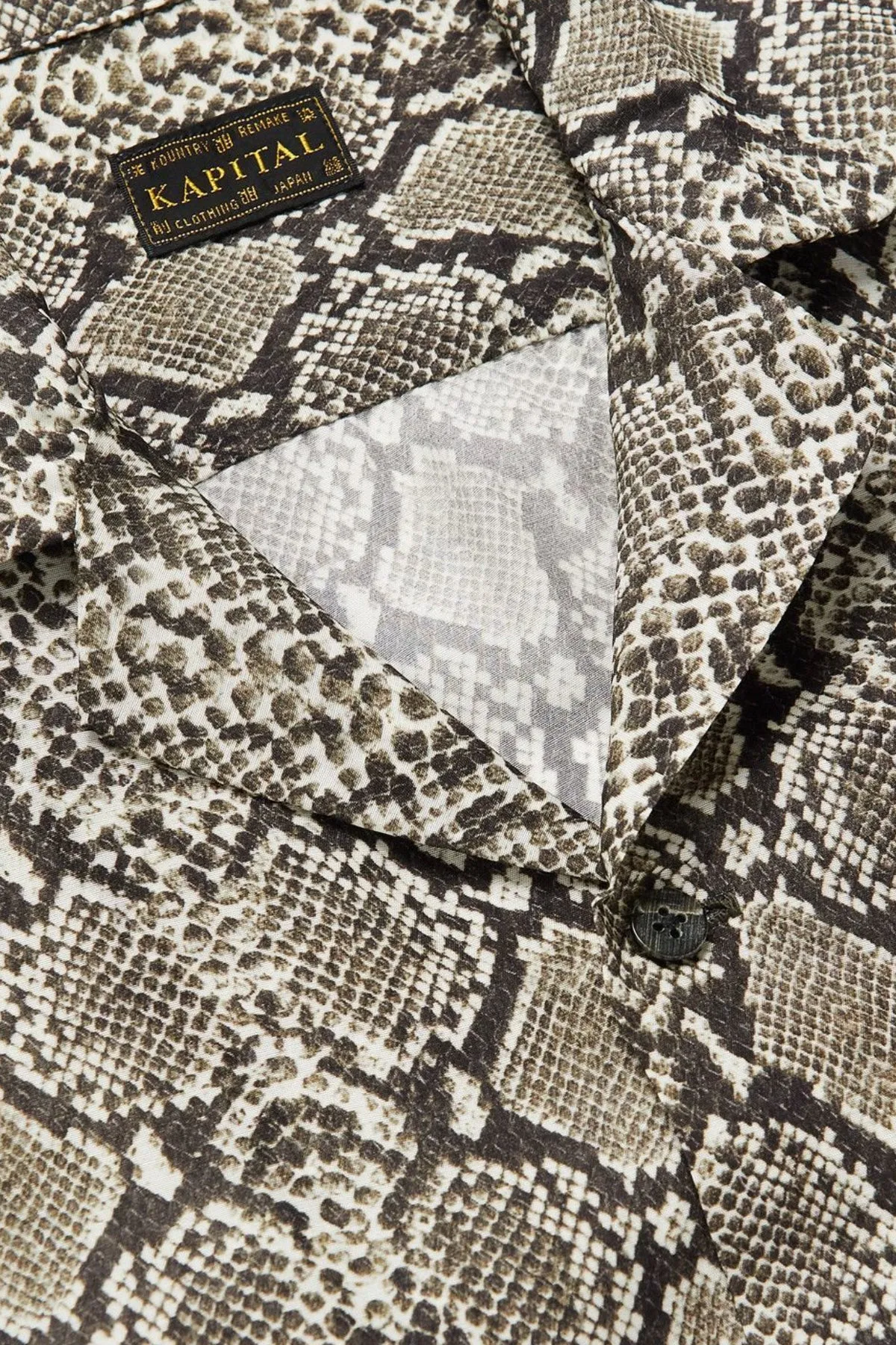 Silk Rayon Python WRANGLE Collar Aloha - Grey sold by Canoe Club product image thumbnail 2