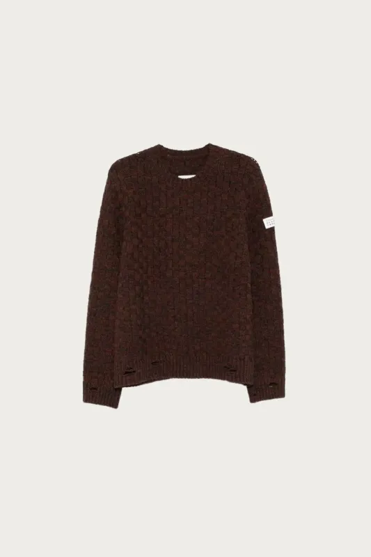 Patterned Sweater - Grey/Orange sold by Canoe Club