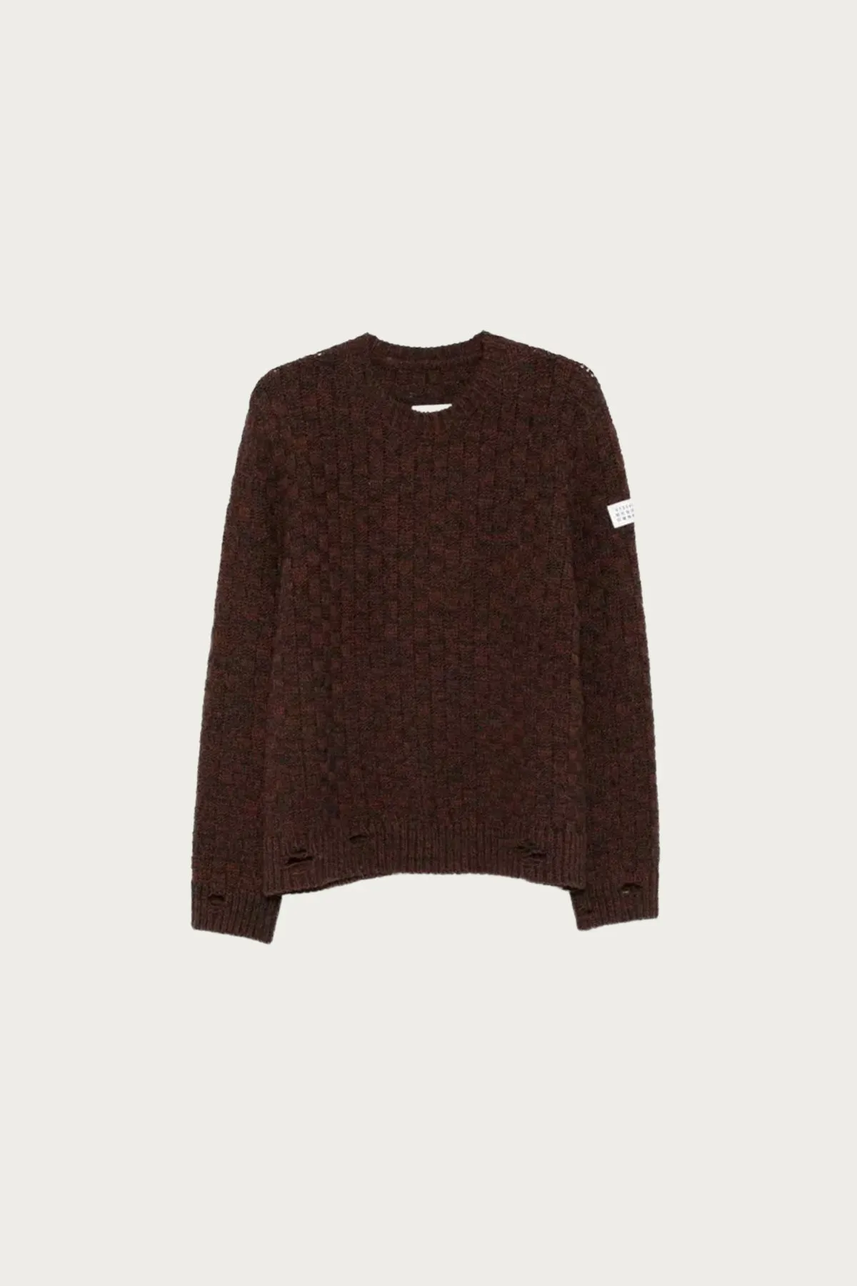 Patterned Sweater - Grey/Orange sold by Canoe Club