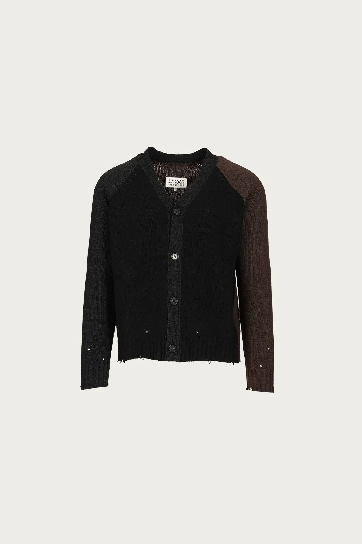 Two-Tone Cardigan - Black/Brown sold by Canoe Club