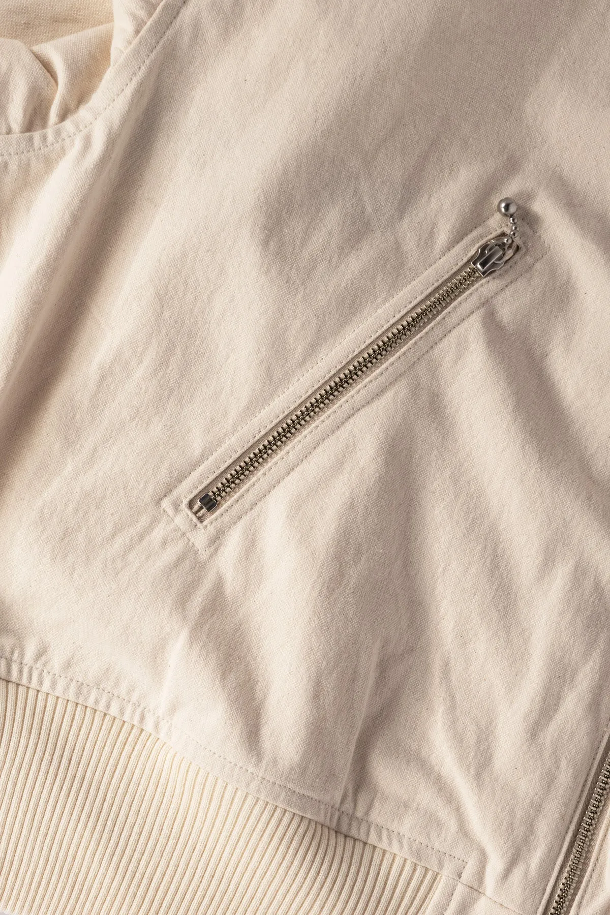 Water-Repellent Canvas ZIP-UP Blouson - Natural sold by Canoe Club product image thumbnail 4