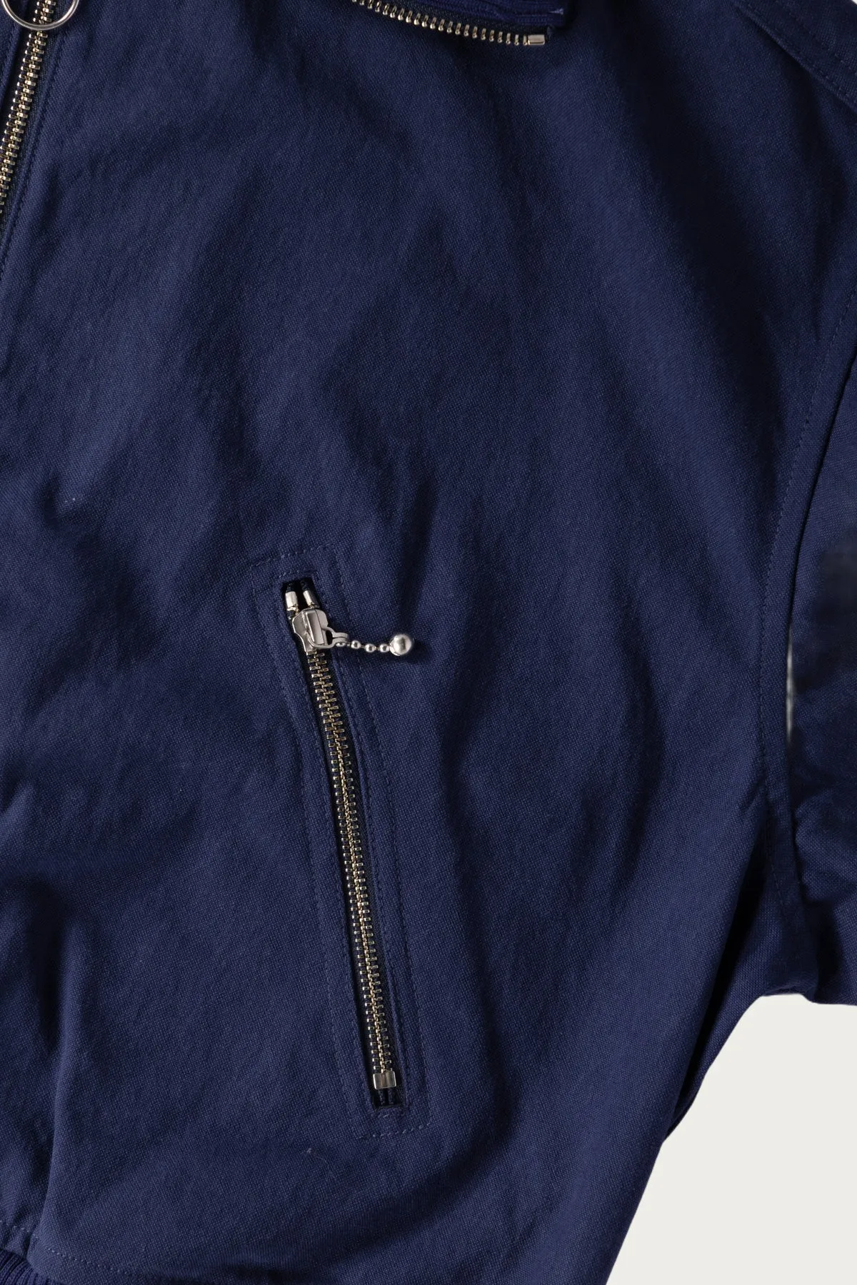 Water-Repellent Canvas ZIP-UP Blouson - Navy sold by Canoe Club product image thumbnail 3