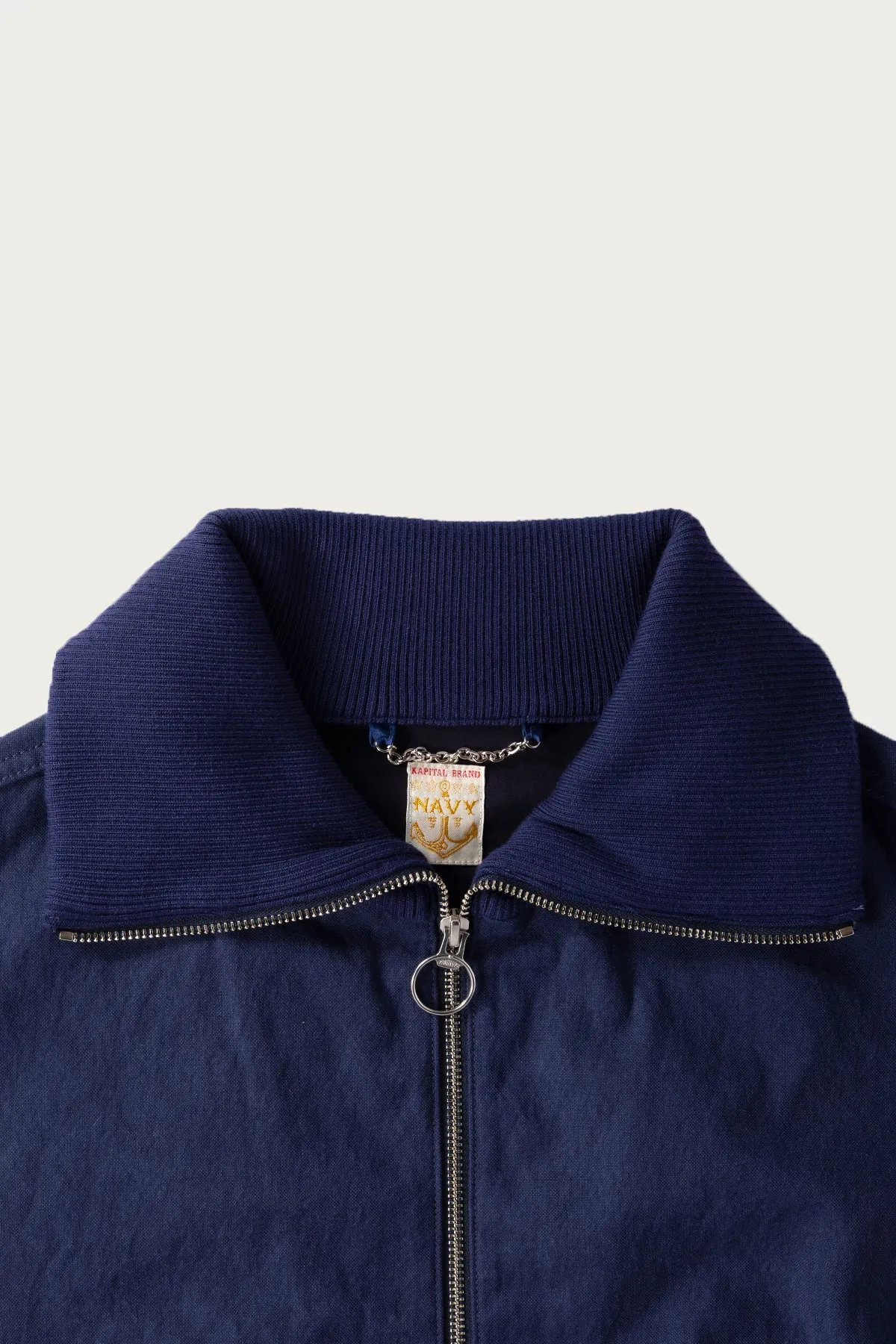 Water-Repellent Canvas ZIP-UP Blouson - Navy sold by Canoe Club product image thumbnail 2