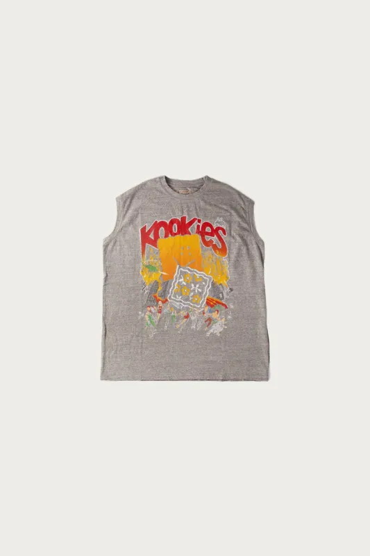 TOP Jersey Non-Sleeve BIG-T (BUSTER PECKISH BOWY) - Grey made by Kapital