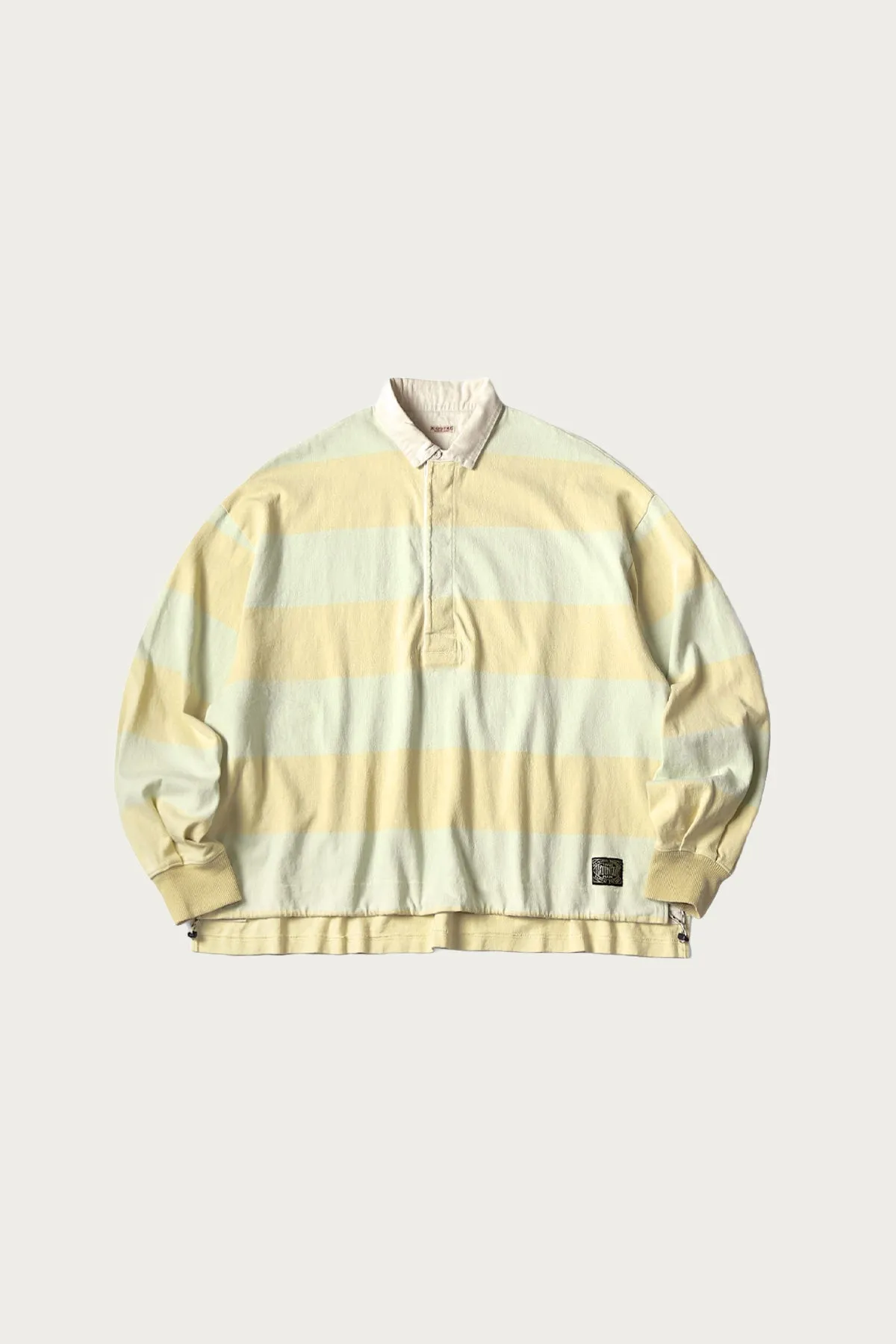 JAIL Stripe Jersey BIG Rugger Shirt - Yellow/Green sold by Canoe Club