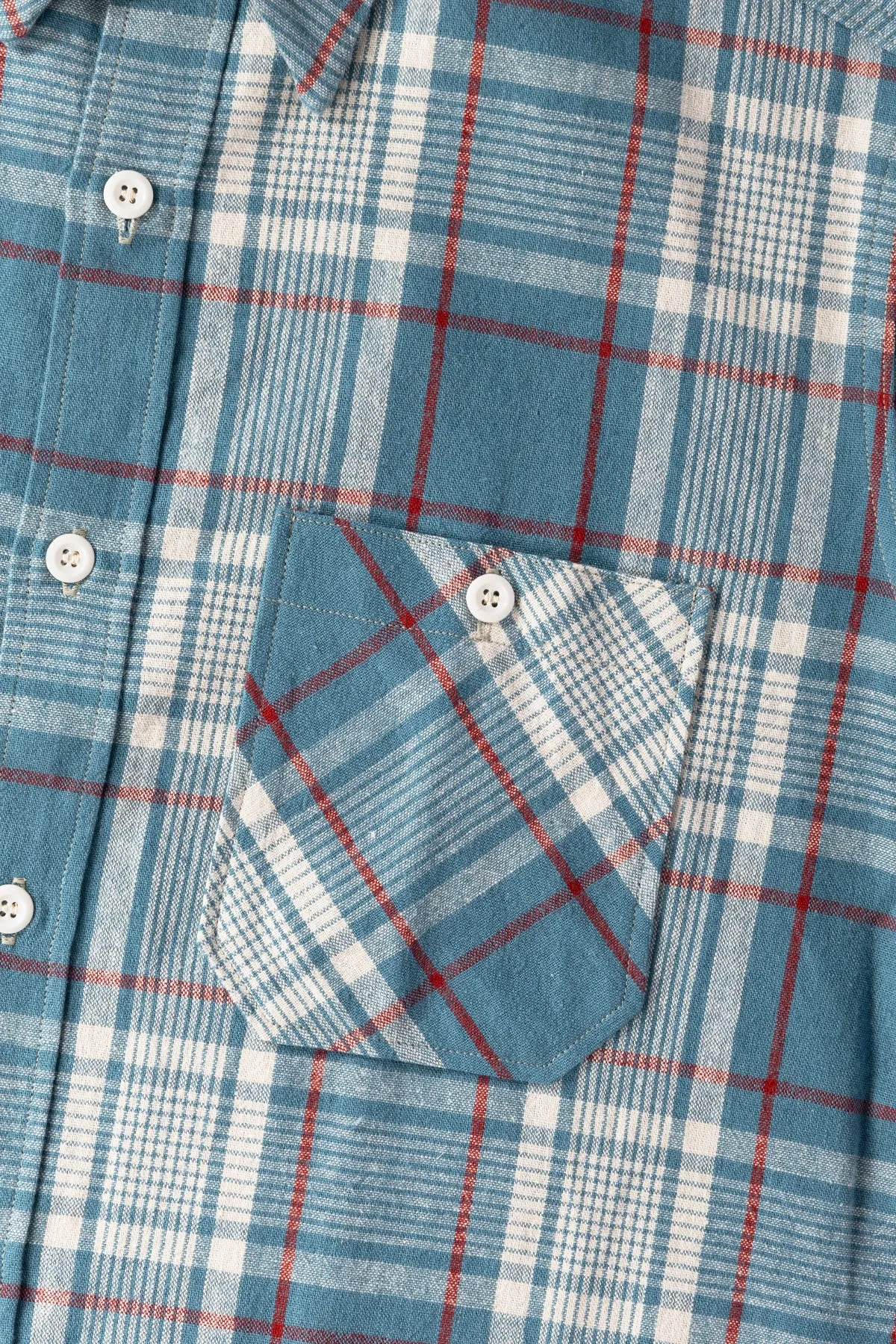 Longsleeve Large Check Workshirt - Sax sold by Canoe Club product image thumbnail 3