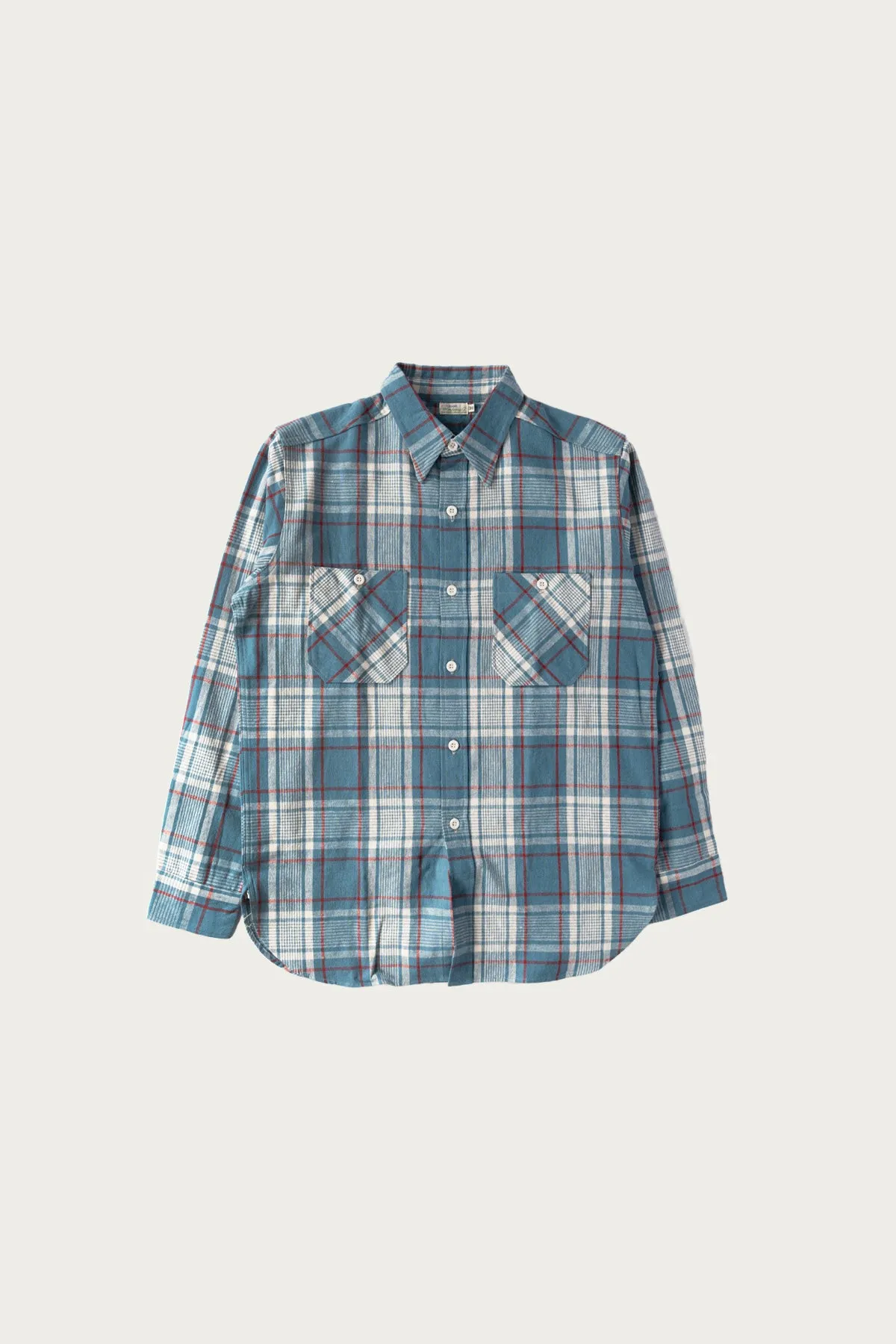 Longsleeve Large Check Workshirt - Sax sold by Canoe Club