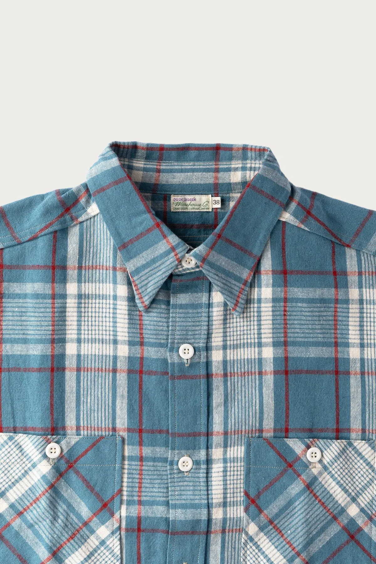 Longsleeve Large Check Workshirt - Sax sold by Canoe Club product image thumbnail 2