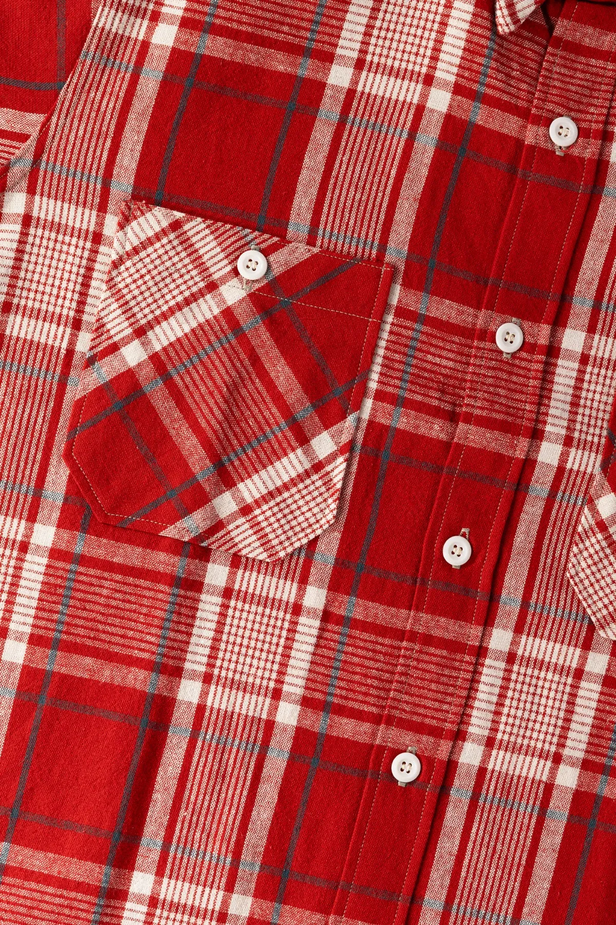 Longsleeve Check Workshirt - Red sold by Canoe Club product image thumbnail 3