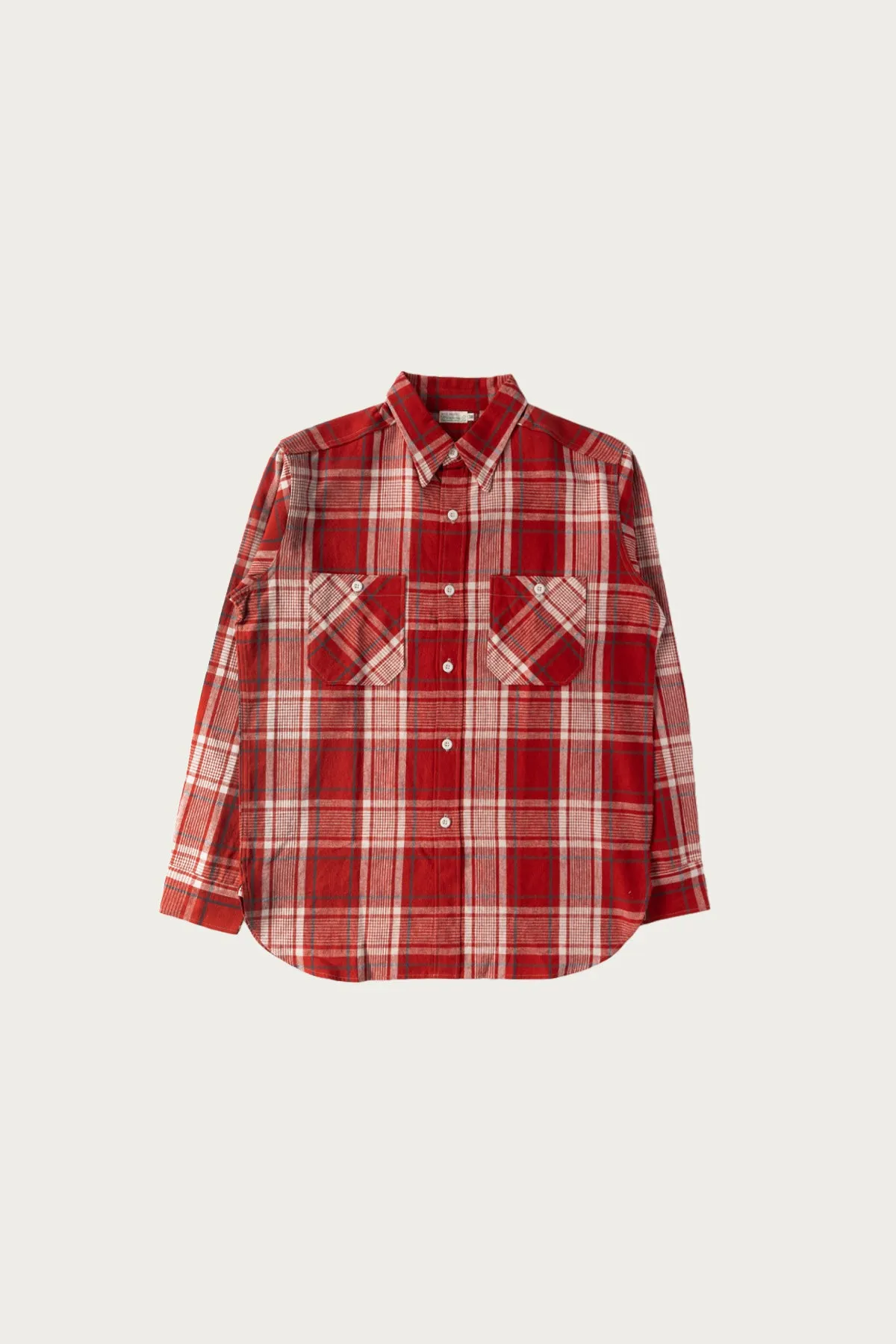 Longsleeve Check Workshirt - Red sold by Canoe Club