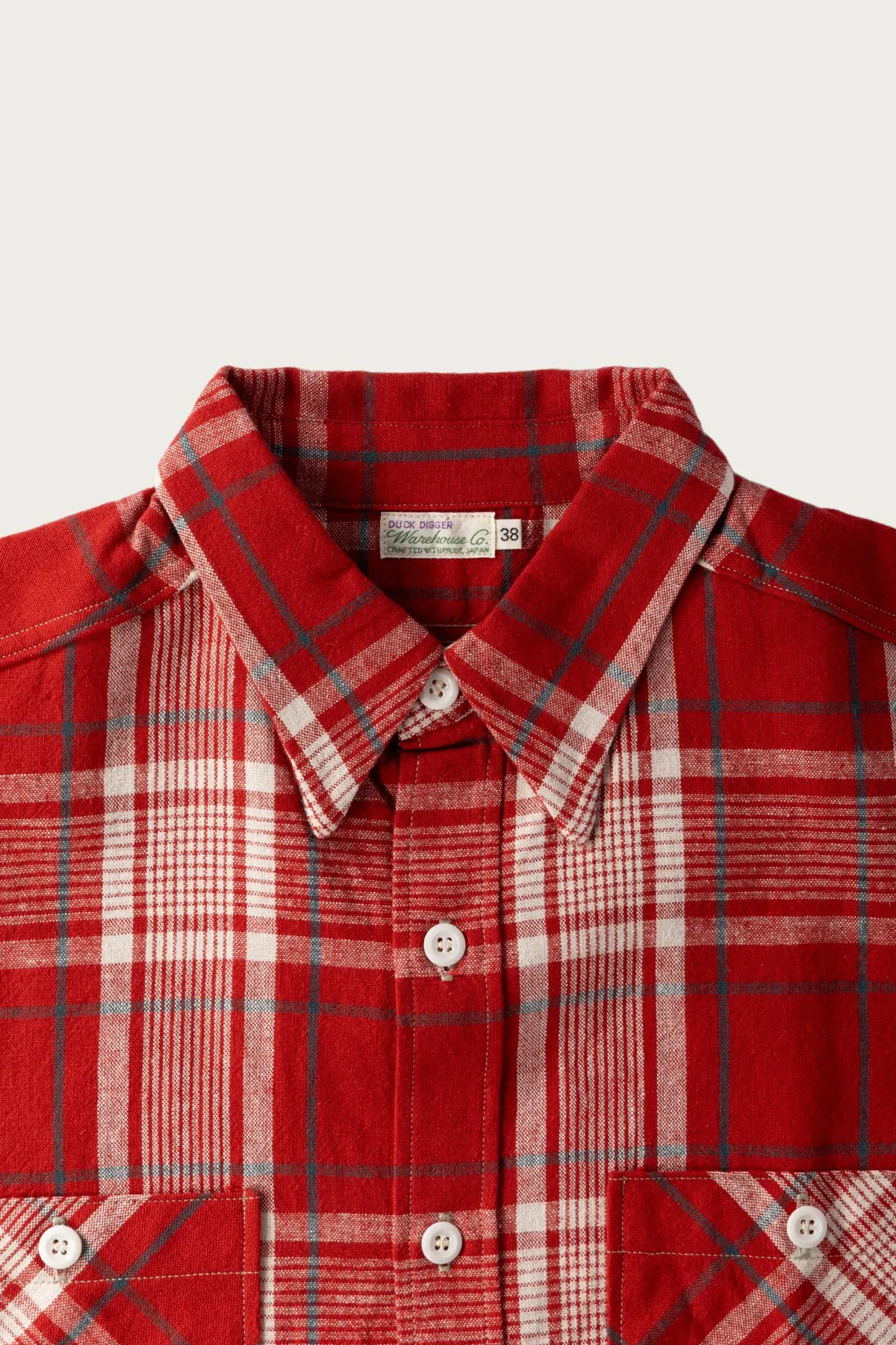 Longsleeve Check Workshirt - Red sold by Canoe Club product image thumbnail 2