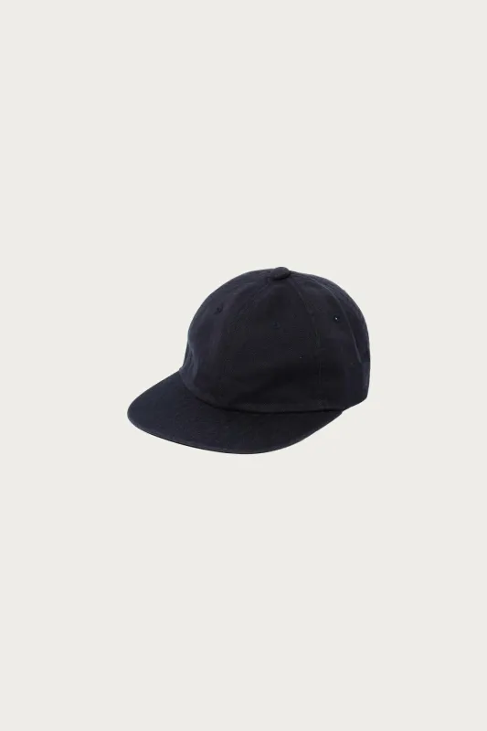 Herringbone 6Panel Cap - Navy sold by Canoe Club