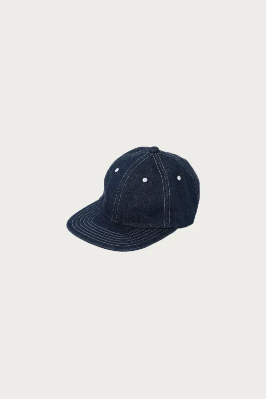 Herringbone 6Panel Cap - Indigo made by BEAMS PLUS
