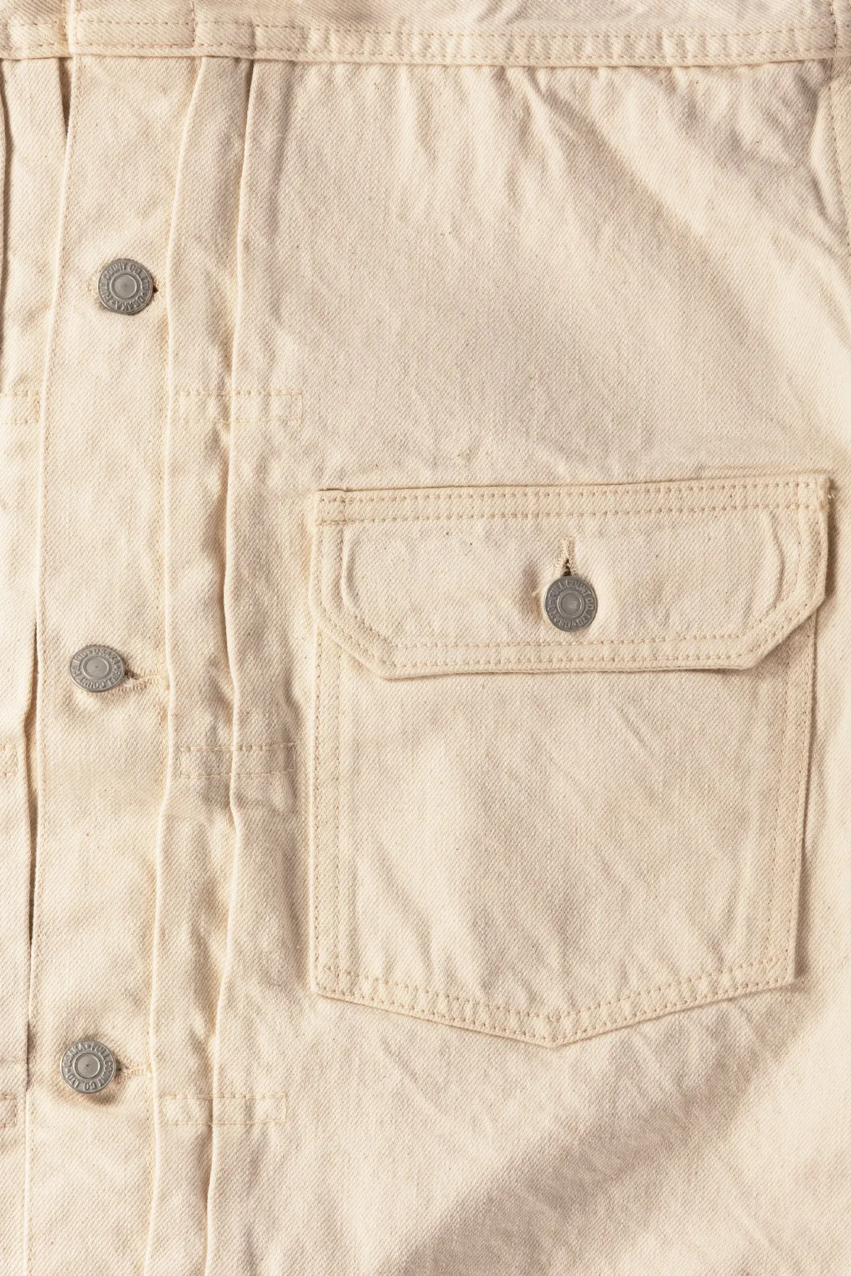 2107EC - Type 1 Denim Jacket - Ecru sold by Canoe Club product image thumbnail 5