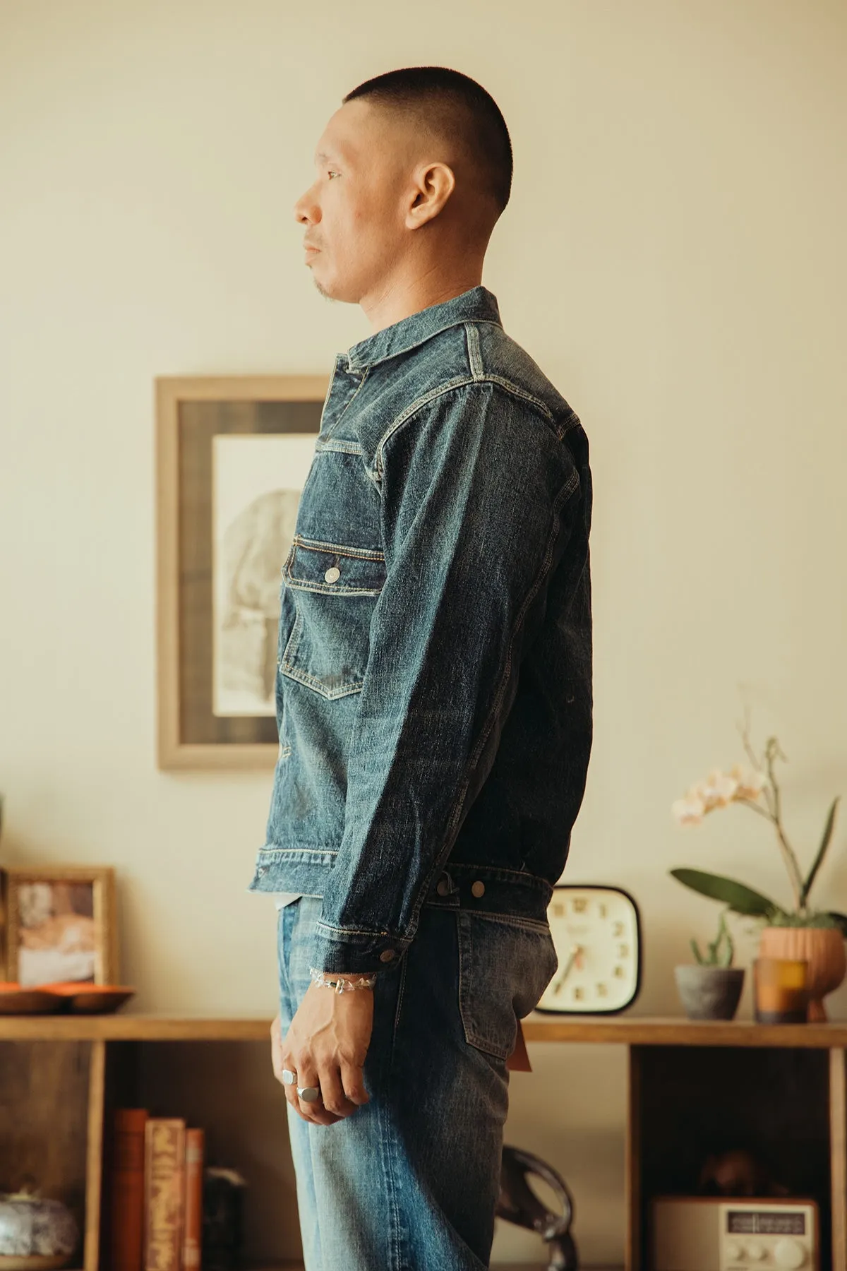 2050-2102 - "Fear of The Dark" Type 2 Denim Jacket - Indigo Blue sold by Canoe Club product image thumbnail 3