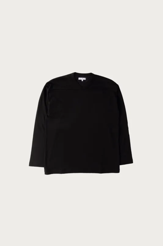 L/S Football T-Shirt - Black made by Lady White Co.
