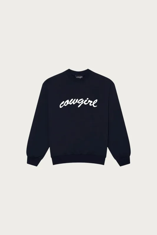 Cowgirl Script Crewneck - Navy made by Canoe Club