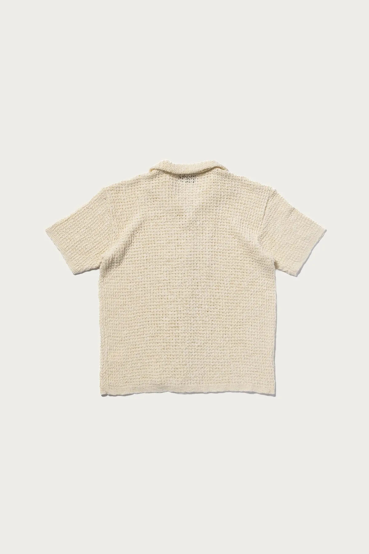 Cotton Knitted Button Up Shirt - White sold by Canoe Club product image thumbnail 2