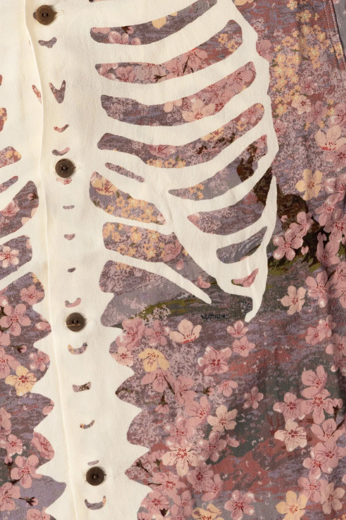 Rayon SAKURA-BONE Aloha Shirt - Grey sold by Canoe Club product image thumbnail 3