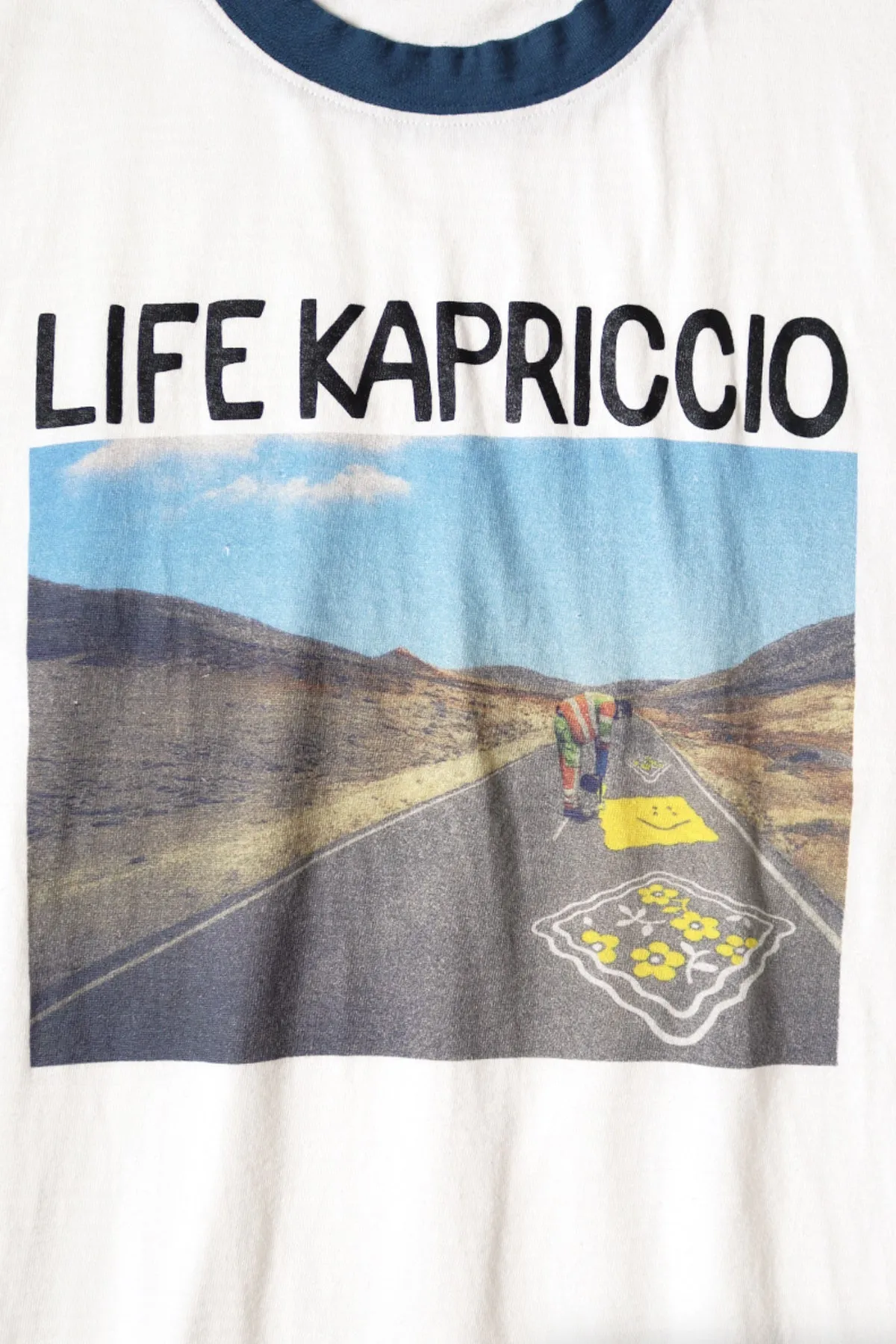 20/-Jersey RINGER T (LIFE KAPRICCIO ROAD SIGN PAINTER) - White sold by Canoe Club product image thumbnail 3