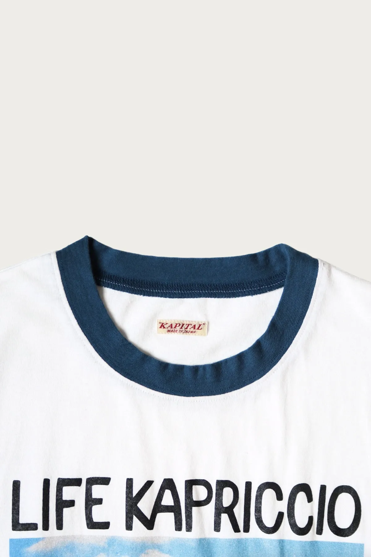 20/-Jersey RINGER T (LIFE KAPRICCIO ROAD SIGN PAINTER) - White sold by Canoe Club product image thumbnail 2