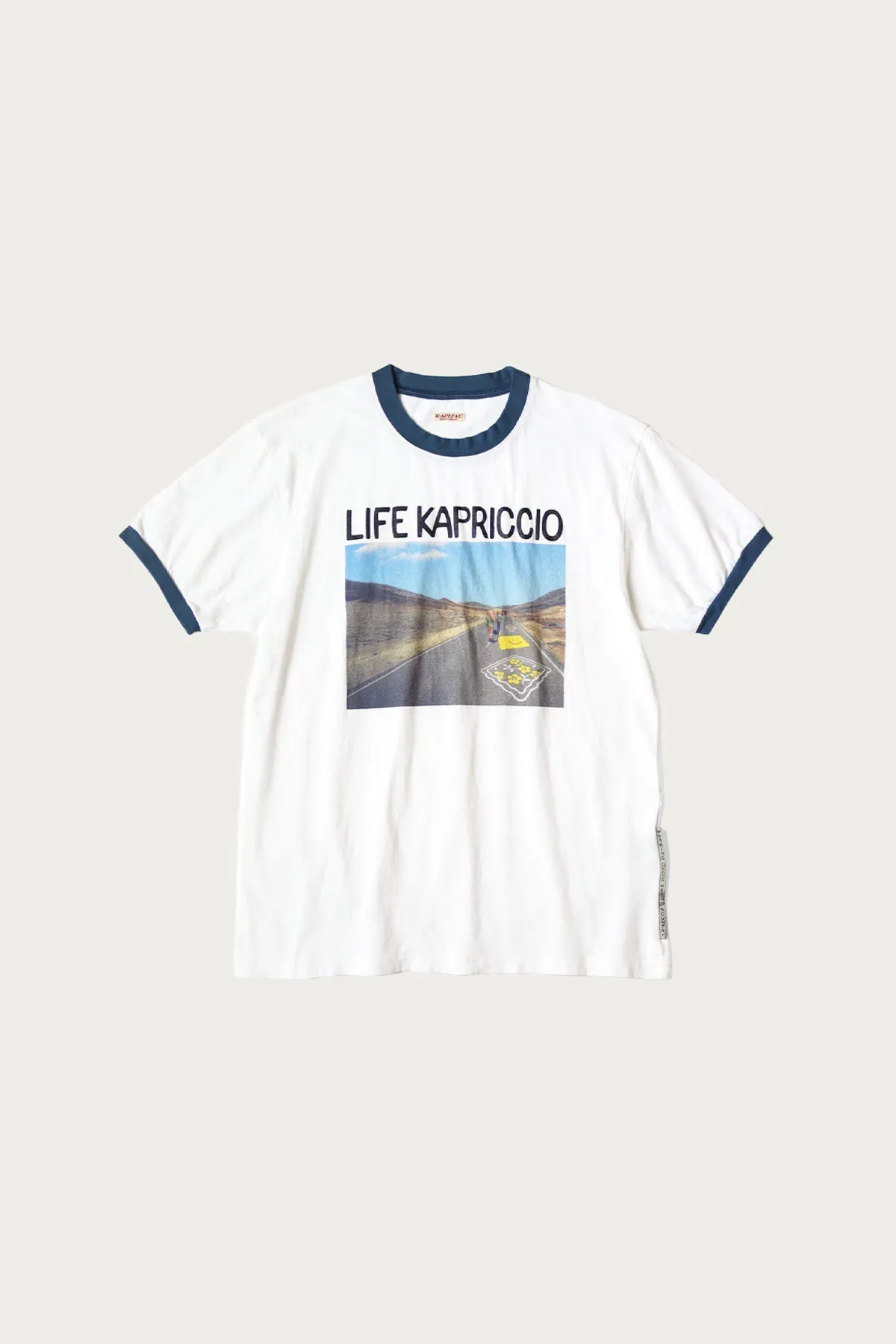 20/-Jersey RINGER T (LIFE KAPRICCIO ROAD SIGN PAINTER) - White sold by Canoe Club