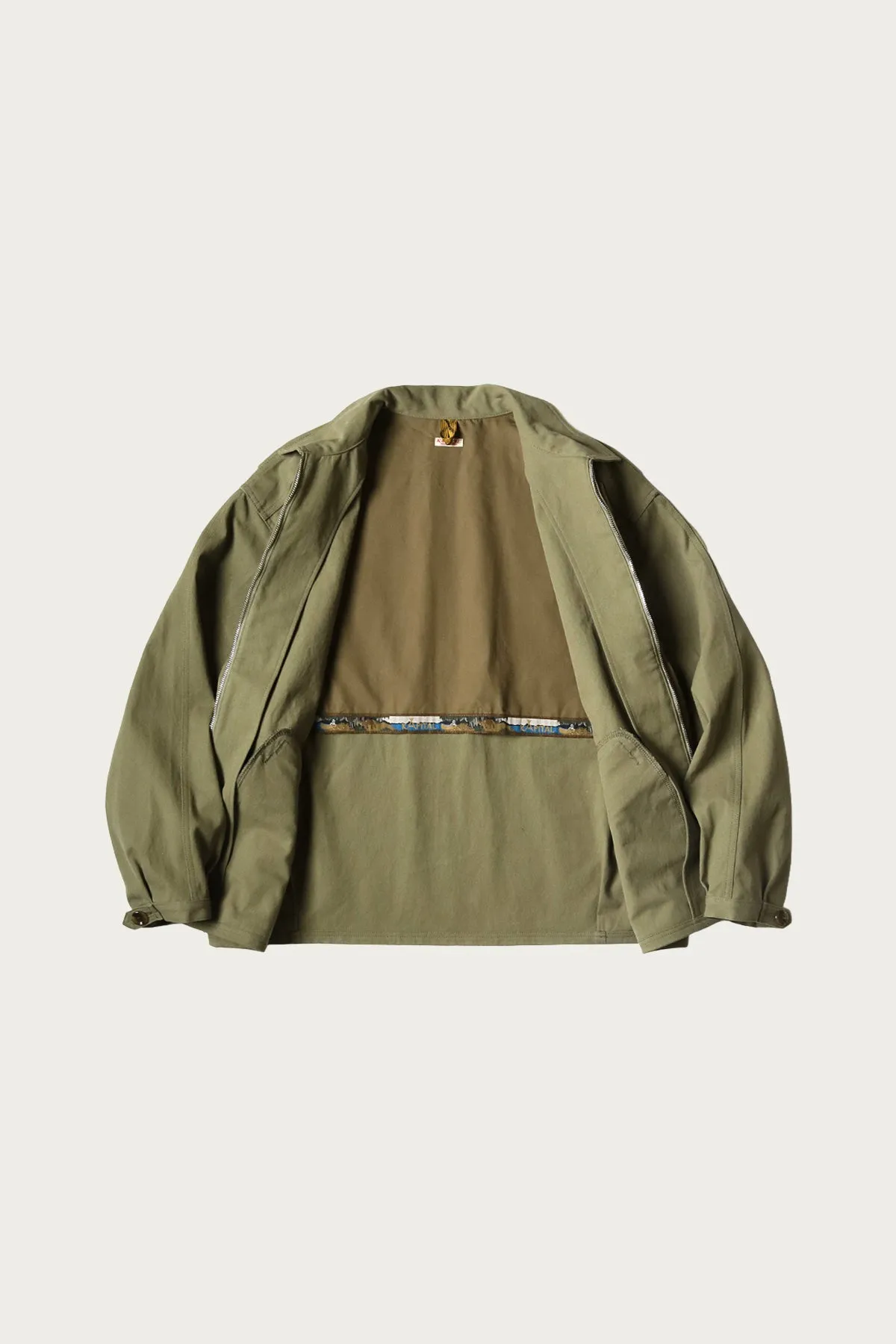 Water-Repellent Canvas ZIP-UP KAYAK PAW-PAW Blouson - Khaki sold by Canoe Club product image thumbnail 2