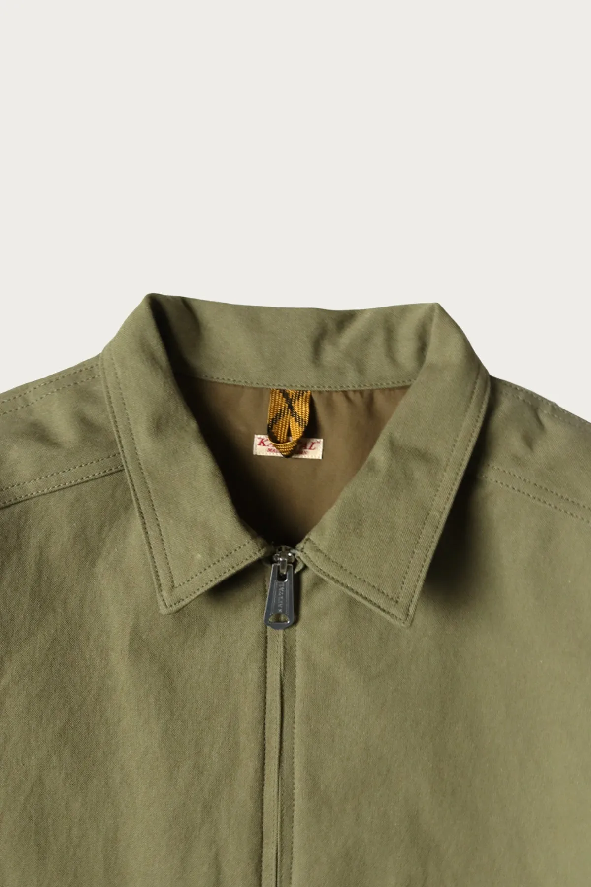 Water-Repellent Canvas ZIP-UP KAYAK PAW-PAW Blouson - Khaki sold by Canoe Club product image thumbnail 4