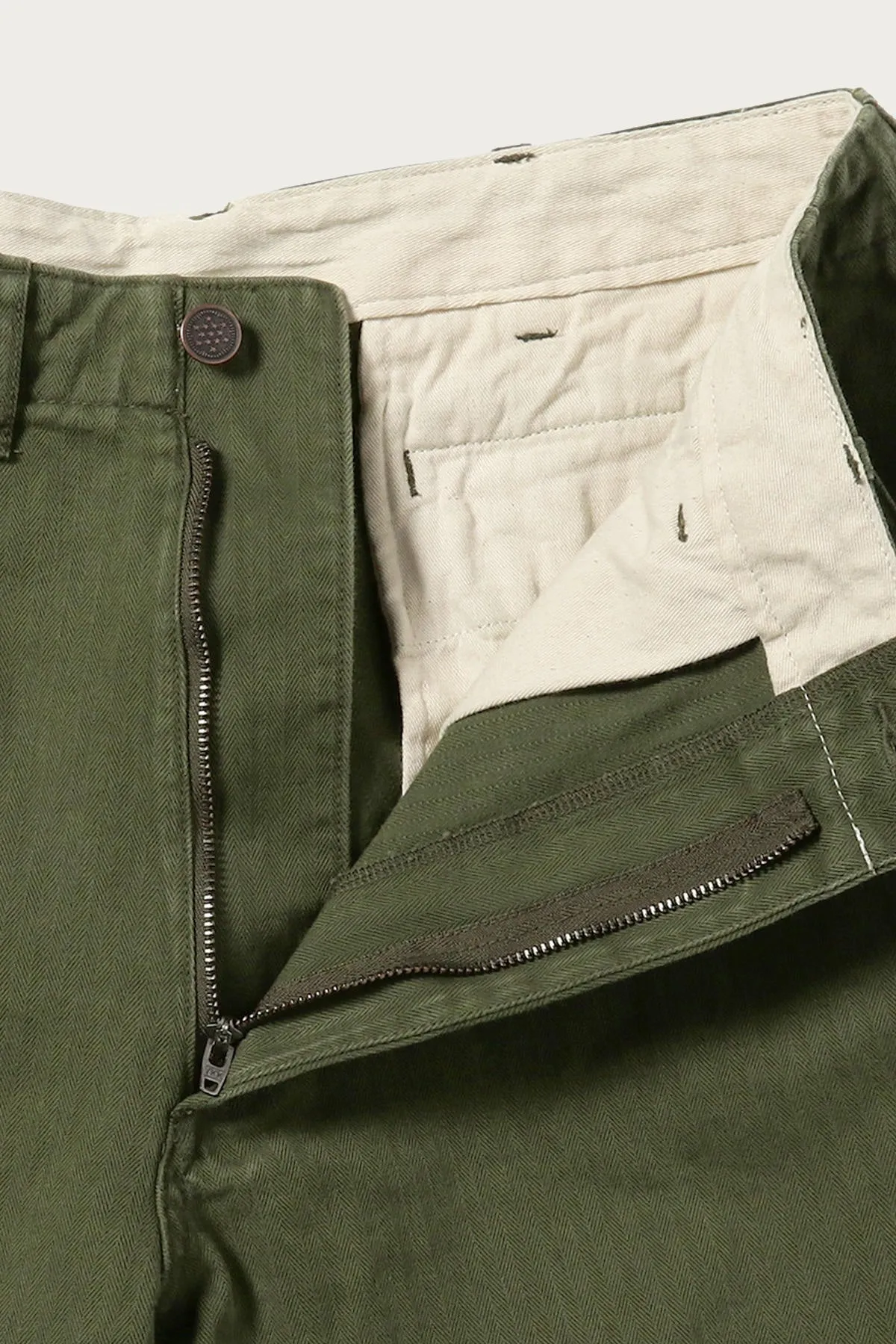 MIL Trousers Herringbone - Olive sold by Canoe Club product image thumbnail 2