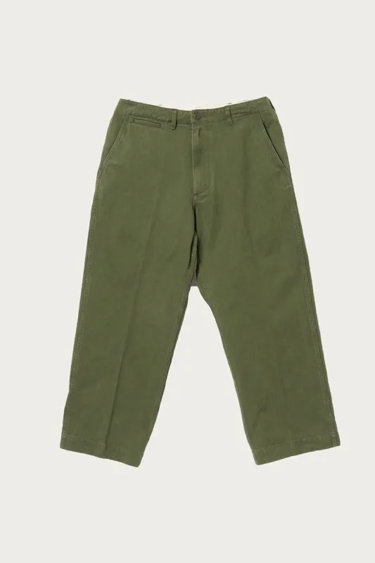 MIL Trousers Herringbone - Olive sold by Canoe Club