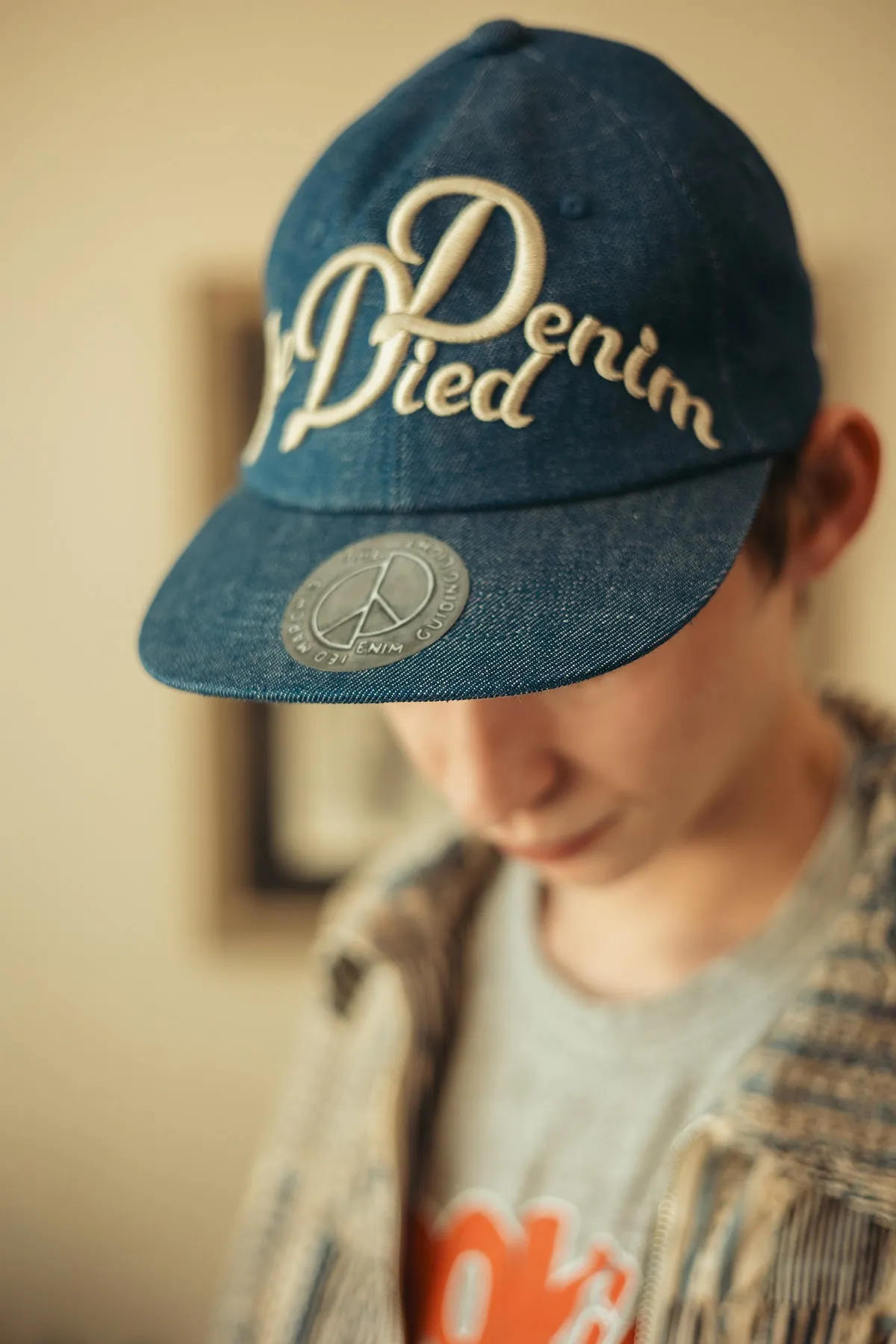 11.5oz Denim Baseball Cap (The Denim Died Embroidery) LOW - Indigo sold by Canoe Club product image thumbnail 2