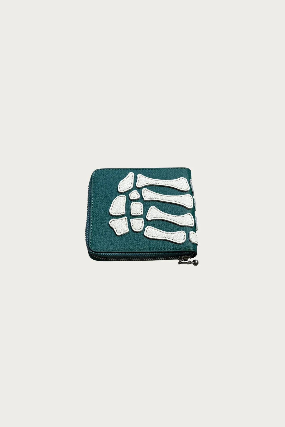THUMB-UP BONE BAND ZIP Wallet - Peacock Green sold by Canoe Club