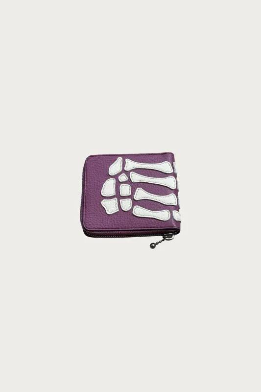 THUMB-UP BONE BAND ZIP Wallet - Purple made by Kapital
