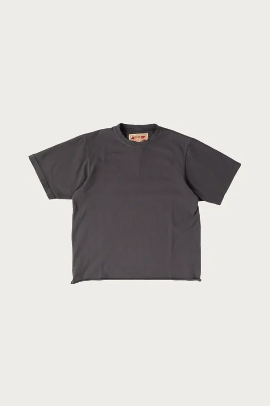 On The Farm Raw Hem Tee - Washed Black made by Canoe Club