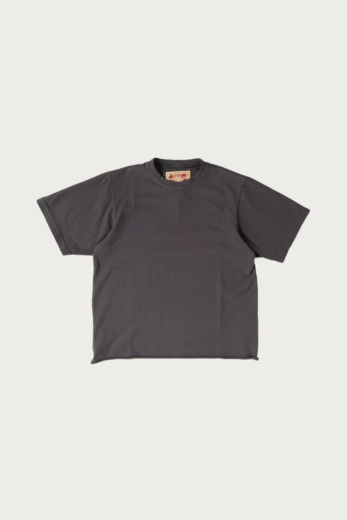 On The Farm Raw Hem Tee - Washed Black sold by Canoe Club