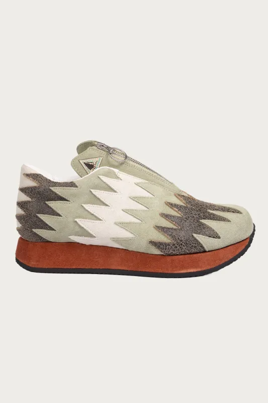 Leather NAVAJO Spallow Sneaker - Mint sold by Canoe Club