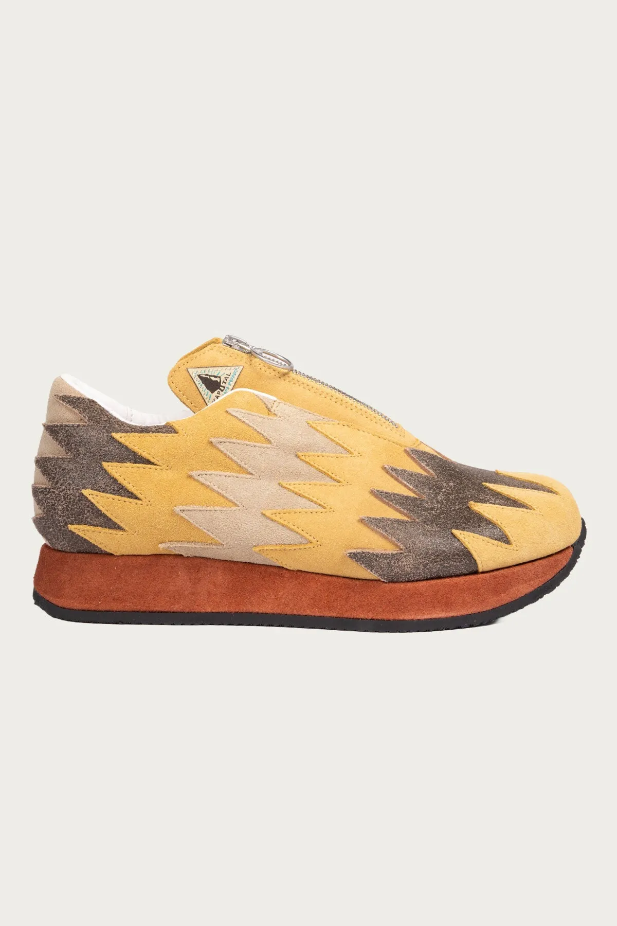 Leather NAVAJO Spallow Sneaker - Mustard sold by Canoe Club