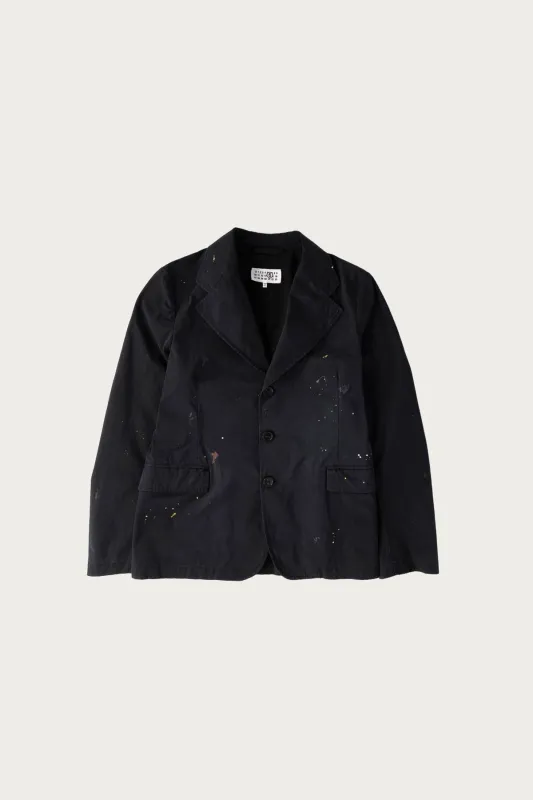 Single Breasted Paint Splatter Jacket - Black made by Maison Margiela